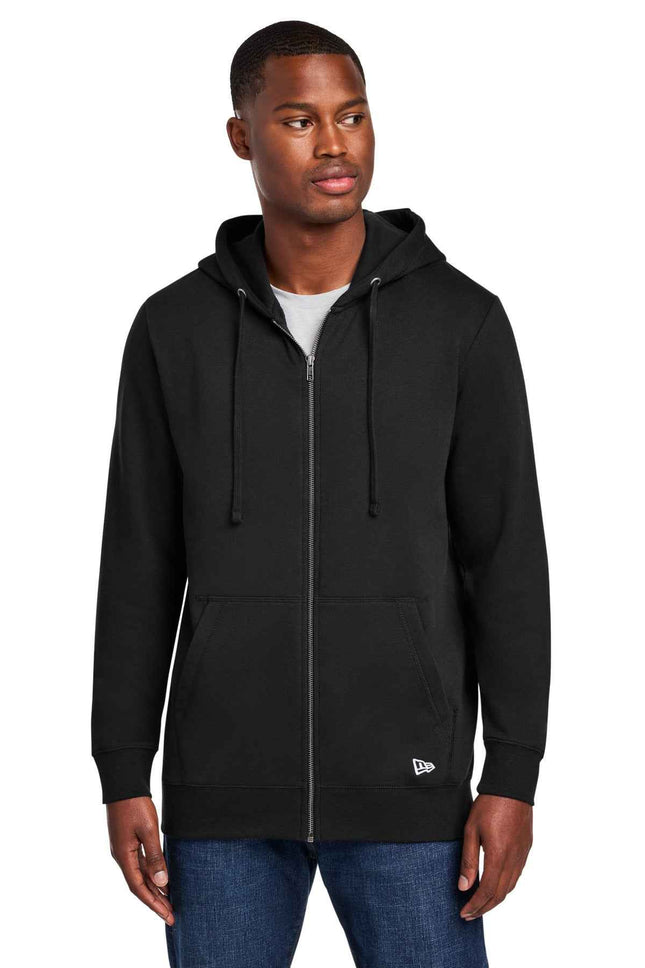 New Era Comeback Fleece FullZip Hoodie NEA551 Black