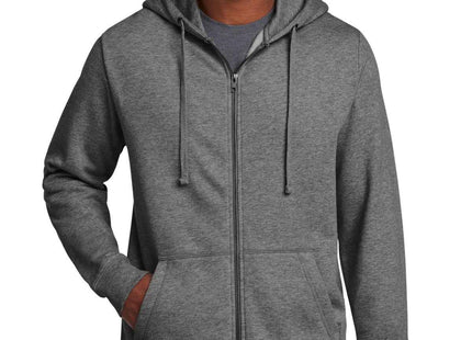New Era Comeback Fleece FullZip Hoodie NEA551 Dark Heather Grey