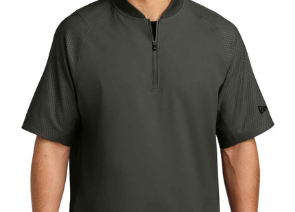 New Era Cage Short Sleeve 1/4Zip Jacket NEA600 Black