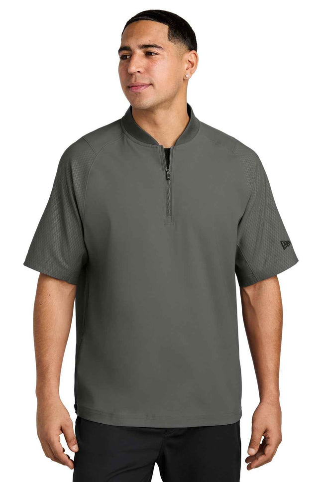 New Era Cage Short Sleeve 1/4Zip Jacket NEA600 Graphite
