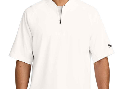 New Era Cage Short Sleeve 1/4Zip Jacket NEA600 White