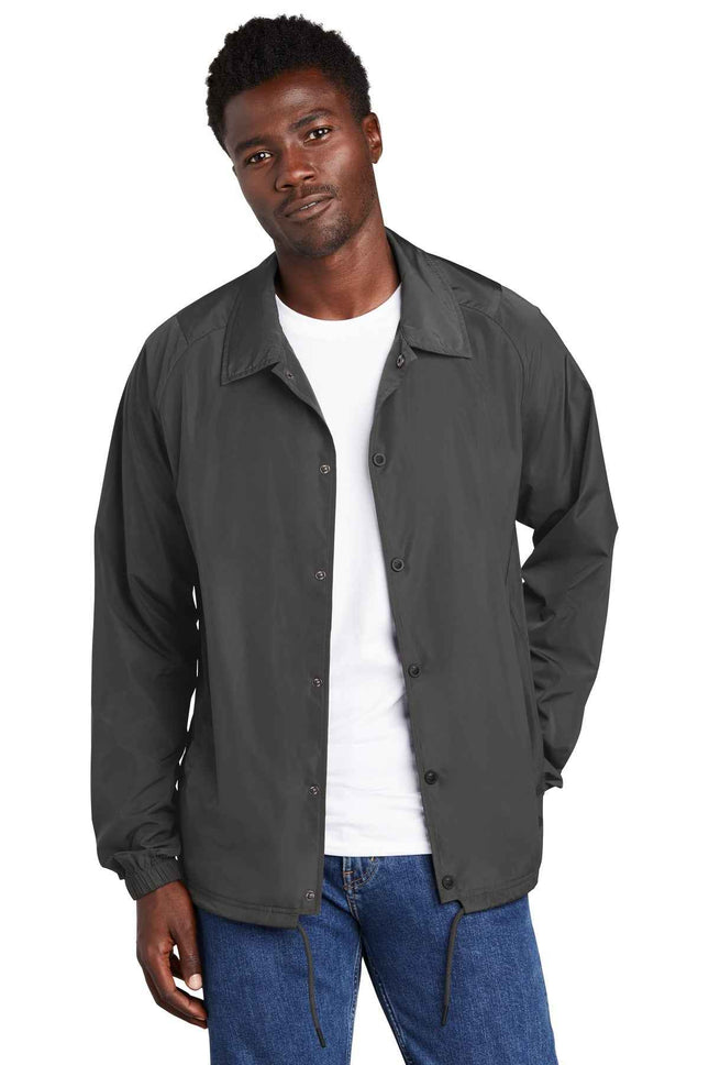 New Era Coaches Jacket NEA601 Graphite
