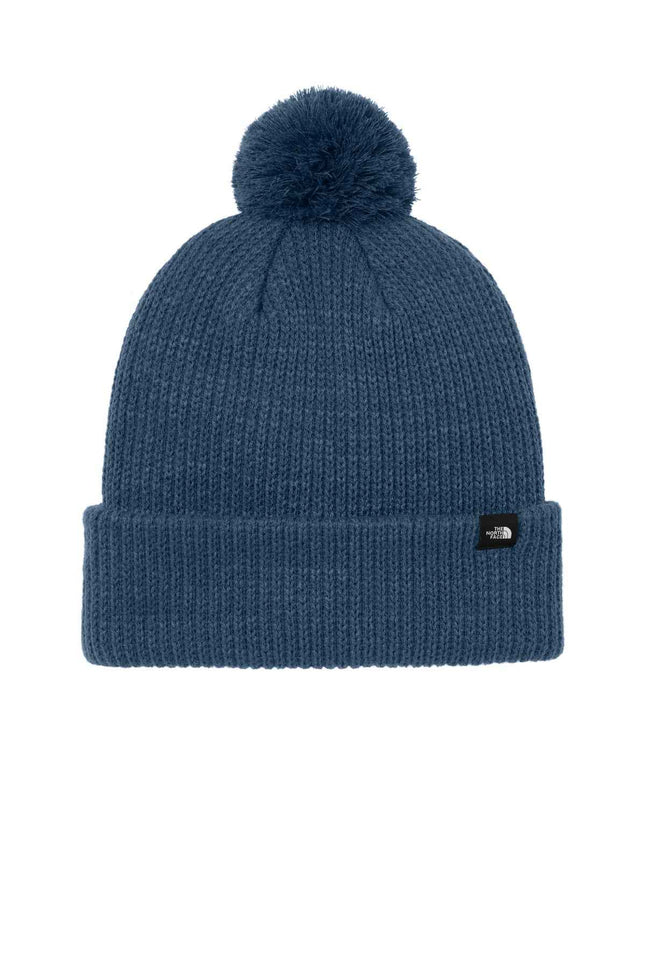 The North Face Pom Beanie NF0A7RGI Shady Blue OSFA