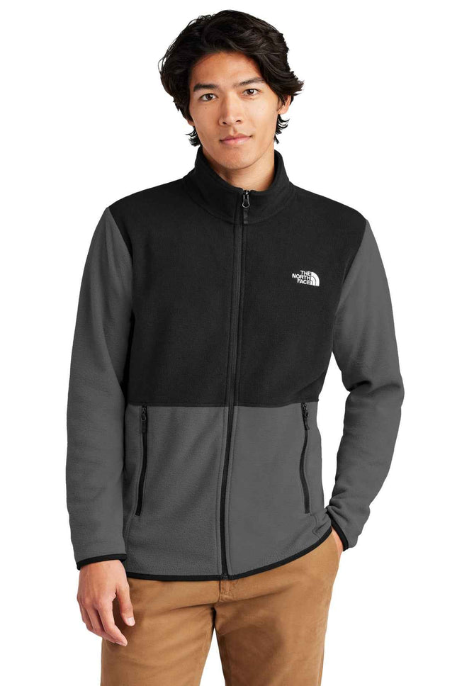 The North Face Glacier FullZip Fleece Jacket NF0A7V4J Asphalt Grey TNF Black