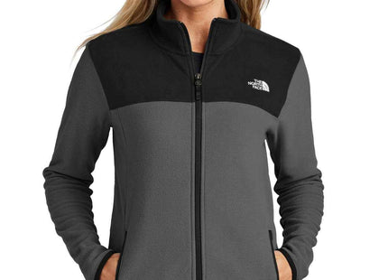 The North Face Women's Glacier FullZip Fleece Jacket NF0A7V4K Asphalt Grey TNF Black