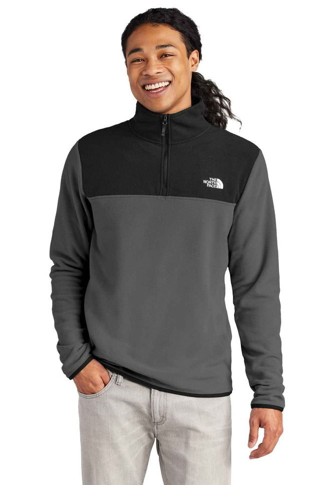 The North Face Glacier 1/4Zip Fleece NF0A7V4L Asphalt Grey TNF Black