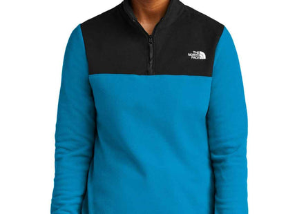 The North Face Women's Glacier 1/4Zip Fleece NF0A7V4M Hero Blue TNF Black