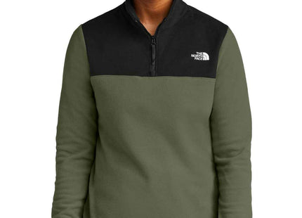 The North Face Women's Glacier 1/4Zip Fleece NF0A7V4M New Taupe Green TNF Black
