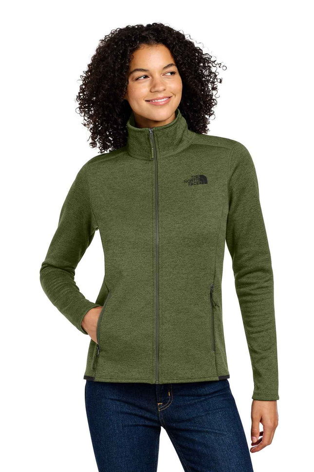 The North Face Women's Skyline FullZip Fleece Jacket NF0A7V62 Four Leaf Clover Heather