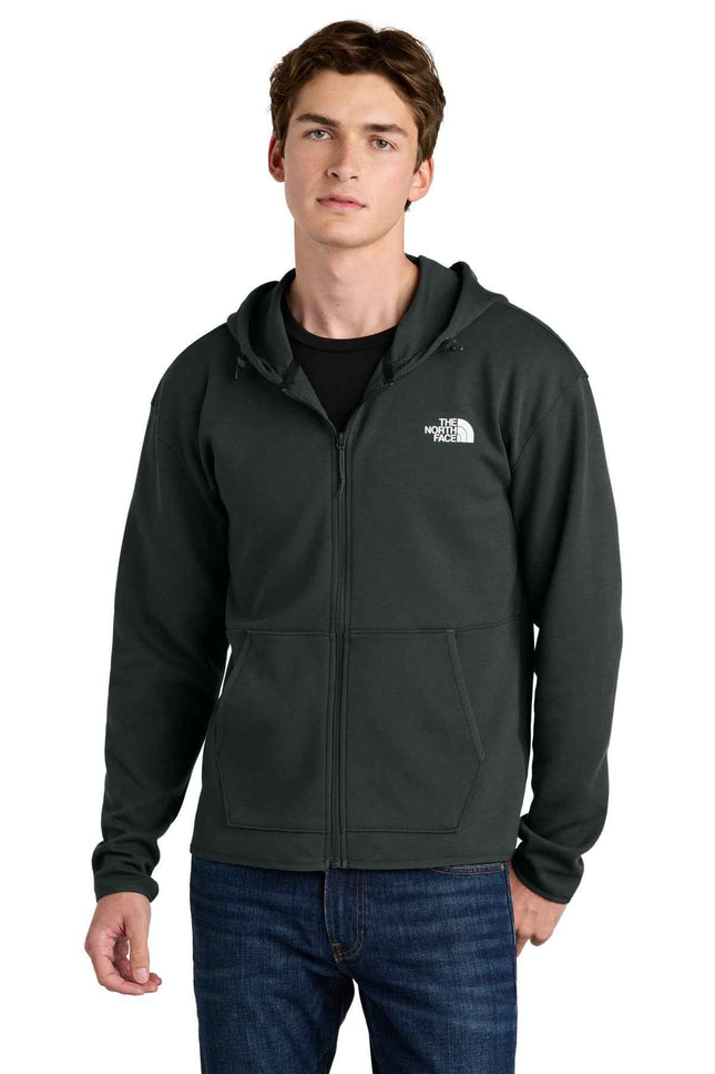 The North Face DoubleKnit FullZip Hoodie NF0A8BUS Asphalt Grey