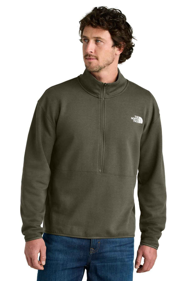 The North Face DoubleKnit 1/2Zip Fleece NF0A8C5G New Taupe Green