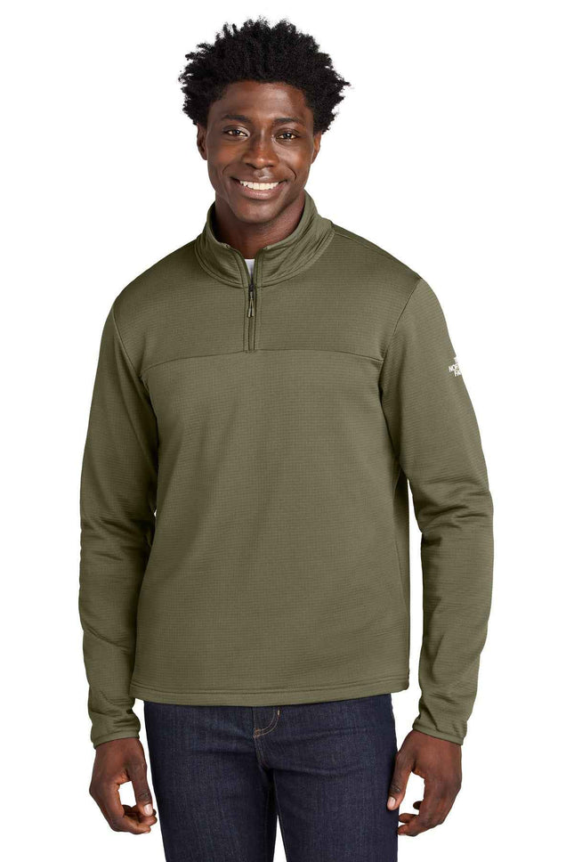The North Face Aim 1/4Zip Fleece NF0A8ENJ Burnt Olive Green