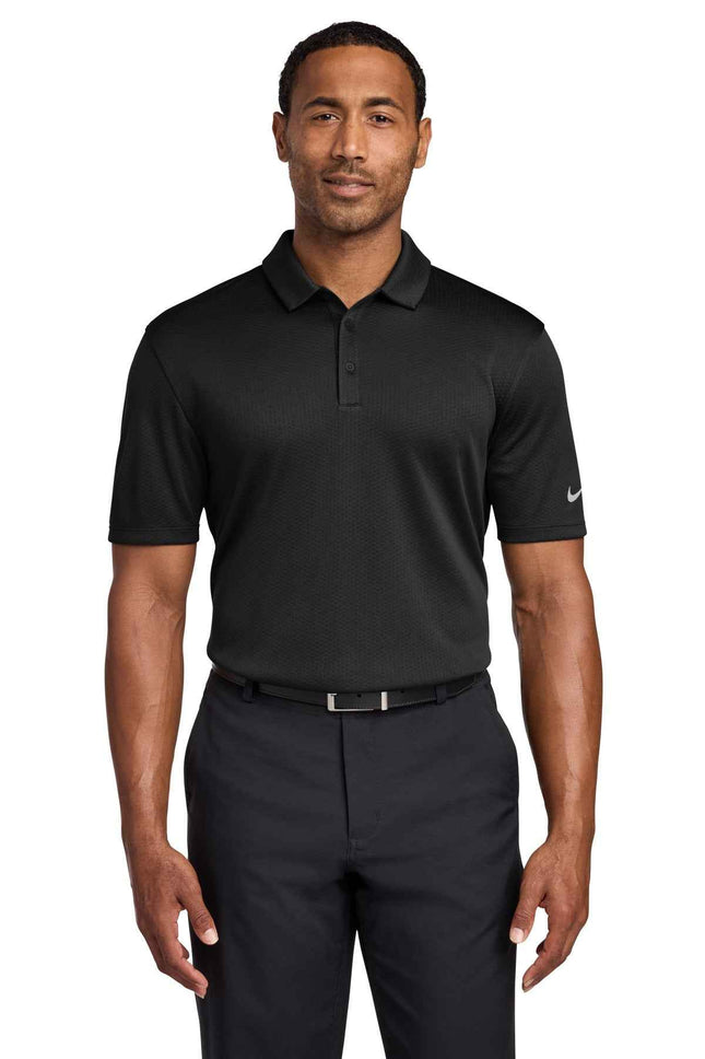 Nike DriFIT Hex Textured Polo NKAH6266 Black