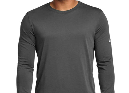 Nike DriFIT Cotton/Poly Long Sleeve Tee NKBQ5230 Anthracite