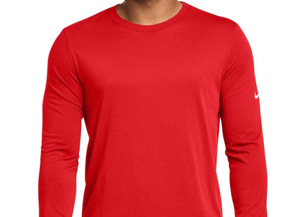 Nike DriFIT Cotton/Poly Long Sleeve Tee NKBQ5230 University Red