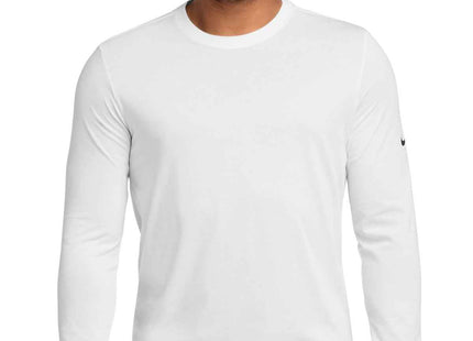 Nike DriFIT Cotton/Poly Long Sleeve Tee NKBQ5230 White
