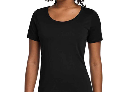 Nike Women's DriFIT Cotton/Poly Scoop Neck Tee NKBQ5234 Black