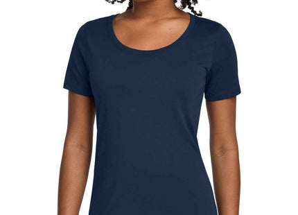 Nike Women's DriFIT Cotton/Poly Scoop Neck Tee NKBQ5234 College Navy