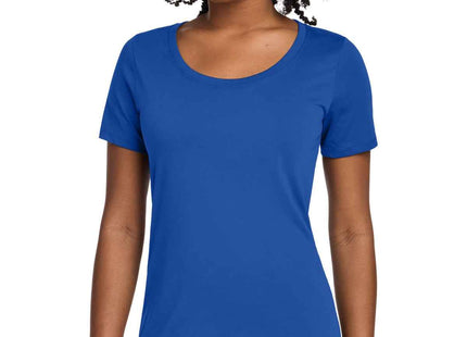 Nike Women's DriFIT Cotton/Poly Scoop Neck Tee NKBQ5234 Rush Blue