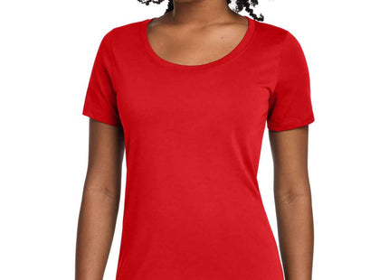 Nike Women's DriFIT Cotton/Poly Scoop Neck Tee NKBQ5234 University Red