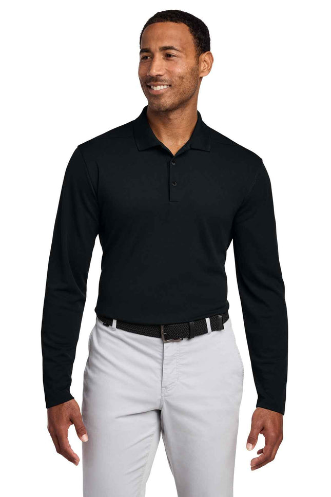 Nike DriFIT Micro Pique 20 Long Sleeve Polo NKDC2104 Black