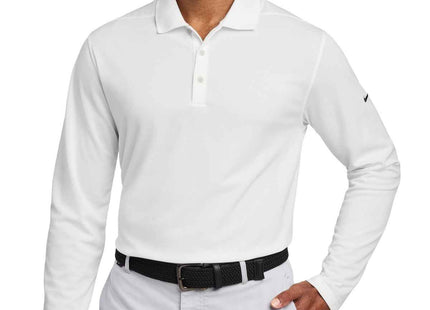 Nike DriFIT Micro Pique 20 Long Sleeve Polo NKDC2104 White