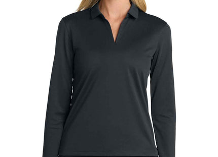 Nike Women's DriFIT Micro Pique 20 Long Sleeve Polo NKDC2105 Anthracite