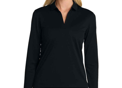 Nike Women's DriFIT Micro Pique 20 Long Sleeve Polo NKDC2105 Black