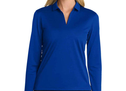 Nike Women's DriFIT Micro Pique 20 Long Sleeve Polo NKDC2105 Game Royal