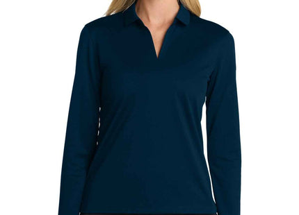 Nike Women's DriFIT Micro Pique 20 Long Sleeve Polo NKDC2105 Navy