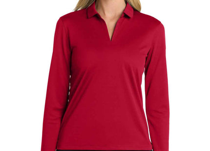 Nike Women's DriFIT Micro Pique 20 Long Sleeve Polo NKDC2105 University Red