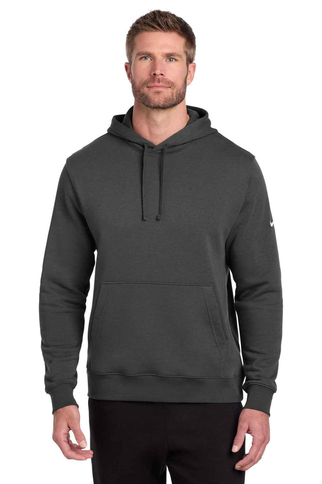 Nike Club Fleece Sleeve Swoosh Pullover Hoodie NKDR1499 Anthracite