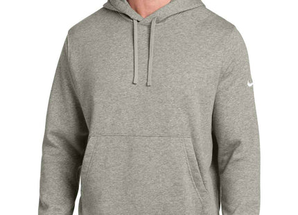 Nike Club Fleece Sleeve Swoosh Pullover Hoodie NKDR1499 Dark Grey Heather