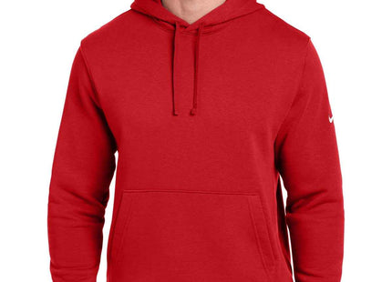 Nike Club Fleece Sleeve Swoosh Pullover Hoodie NKDR1499 University Red