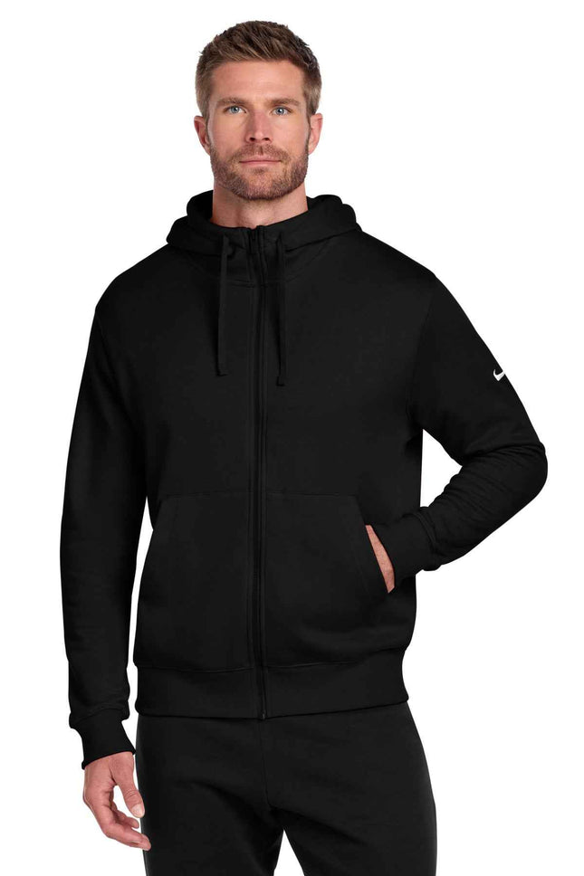 Nike Club Fleece Sleeve Swoosh FullZip Hoodie NKDR1513 Black
