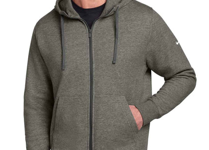Nike Club Fleece Sleeve Swoosh FullZip Hoodie NKDR1513 Charcoal Heather