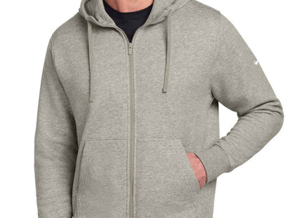 Nike Club Fleece Sleeve Swoosh FullZip Hoodie NKDR1513 Dark Grey Heather