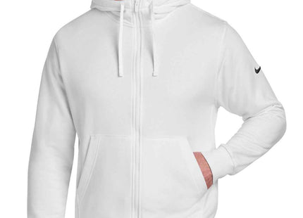 Nike Club Fleece Sleeve Swoosh FullZip Hoodie NKDR1513 White
