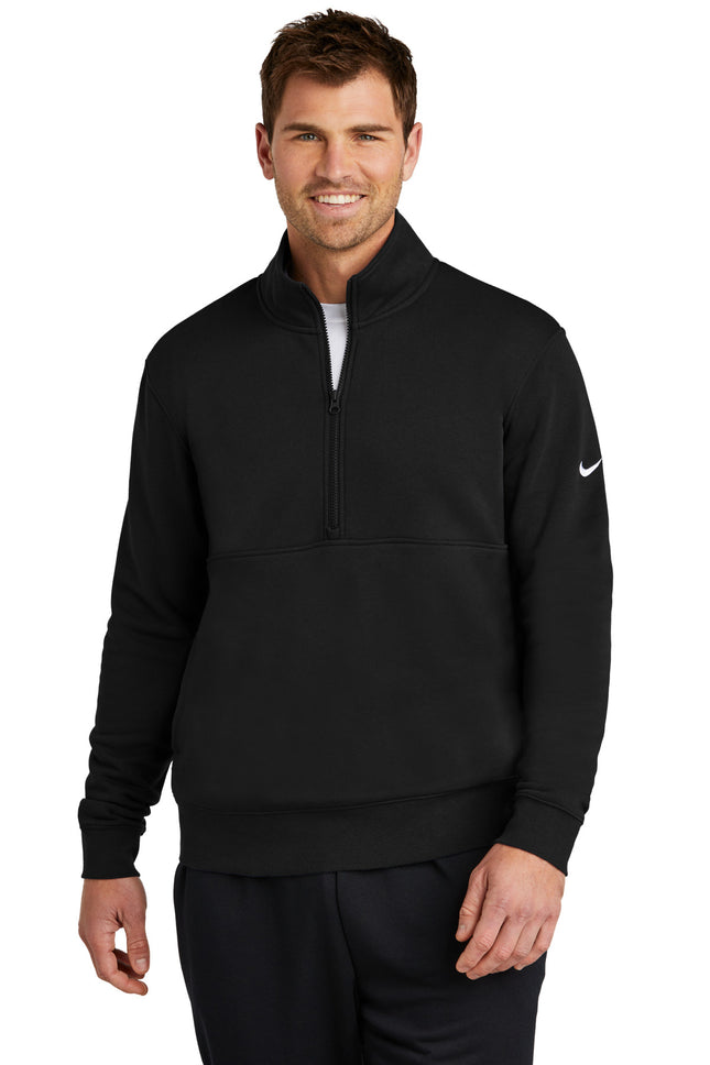 Nike Club Fleece Sleeve Swoosh 1/2Zip NKDX6718 Black