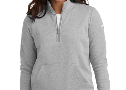 Nike Women's Club Fleece Sleeve Swoosh 1/2Zip NKDX6720 Dark Grey Heather