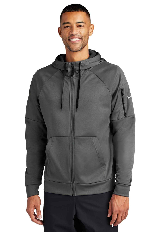 Nike ThermaFIT Pocket FullZip Fleece Hoodie NKFD9859 Anthracite