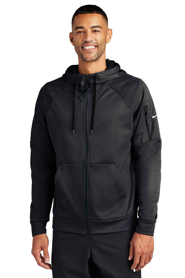 Nike ThermaFIT Pocket FullZip Fleece Hoodie NKFD9859 Black
