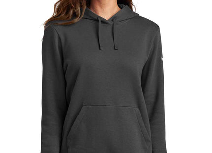 Nike Women's Club Fleece Sleeve Swoosh Pullover Hoodie NKFD9889 Anthracite