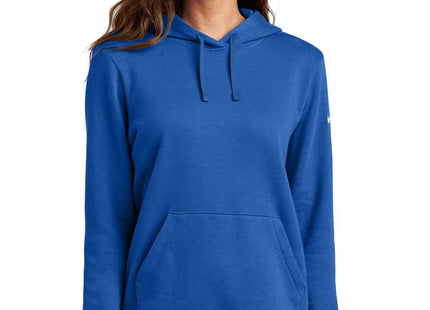 Nike Women's Club Fleece Sleeve Swoosh Pullover Hoodie NKFD9889 Game Royal