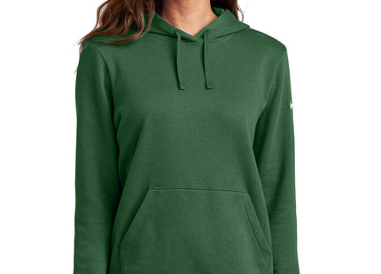 Nike Women's Club Fleece Sleeve Swoosh Pullover Hoodie NKFD9889 Gorge Green