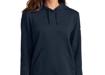 Nike Women's Club Fleece Sleeve Swoosh Pullover Hoodie NKFD9889 Midnight Navy