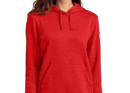 Nike Women's Club Fleece Sleeve Swoosh Pullover Hoodie NKFD9889 University Red