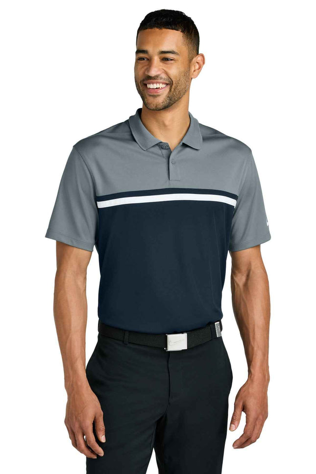 Nike DriFIT Victory Colorblock Polo NKFQ3968 Cool Grey Navy White