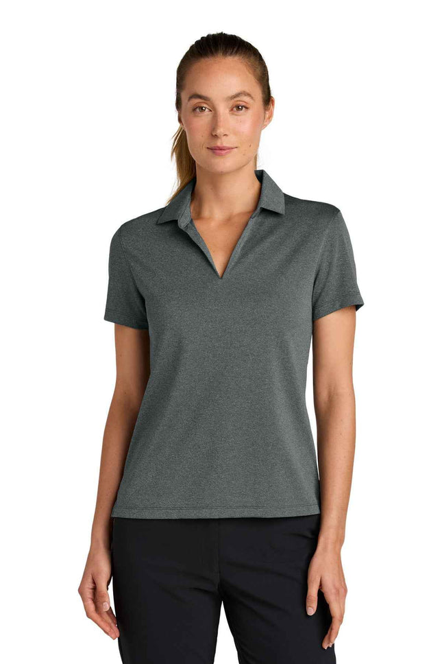 Nike Women's DriFIT Smooth Heather Polo NKFQ4793 Anthracite Heather