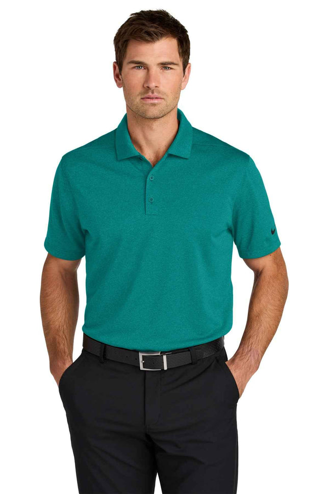 Nike DriFIT Smooth Heather Polo NKFQ4794 Bright Spruce Heather